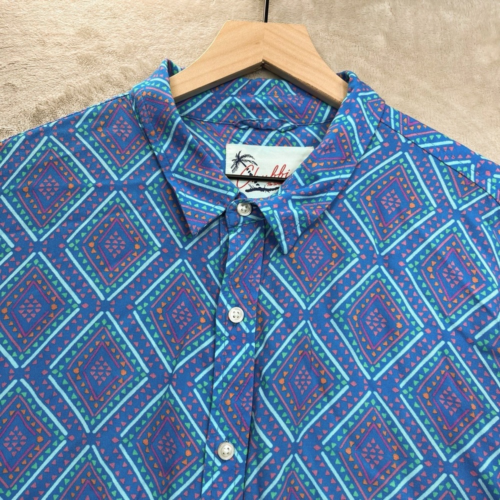 Chubbies Shirt XL Men's Aztec Short Sleeve Button Up Casual Beach